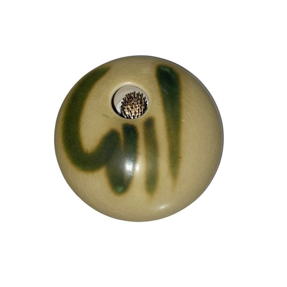 Ikebana Handmade Flower Vase Olive Green - Picture 5 of 6